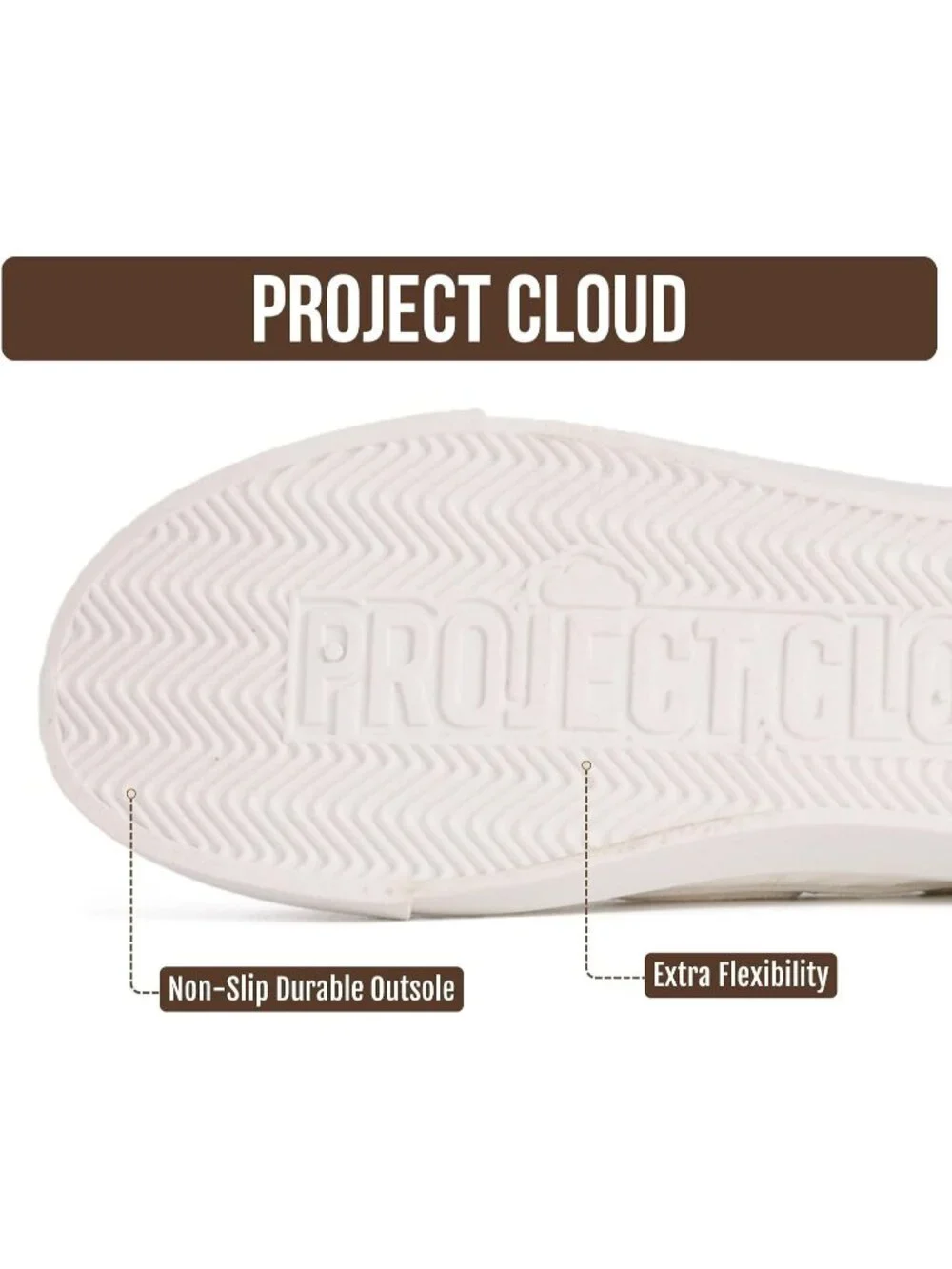 Womens White Canvas Project Cloud Canvas Sneakers Memory Foam Slip On Loafers